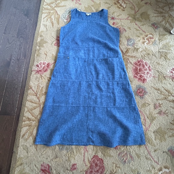 Pure J. Jill Seamed Linen Dress – Size Small – Deep River Multi – EUC - Picture 6 of 9